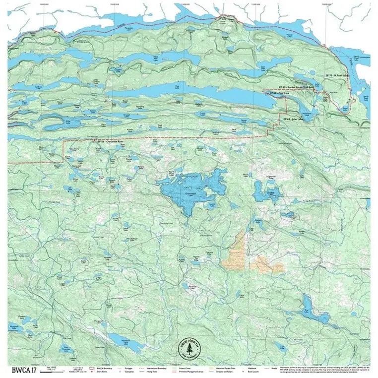 True North Map Co Cloth Multi Use BWCAW Maps Map 17