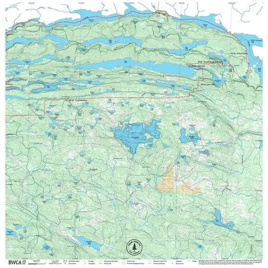 True North Map Co Cloth Multi Use BWCAW Maps Map 17