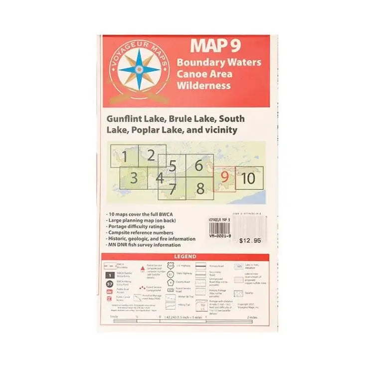 Voyageur Boundary Waters Maps Map 9