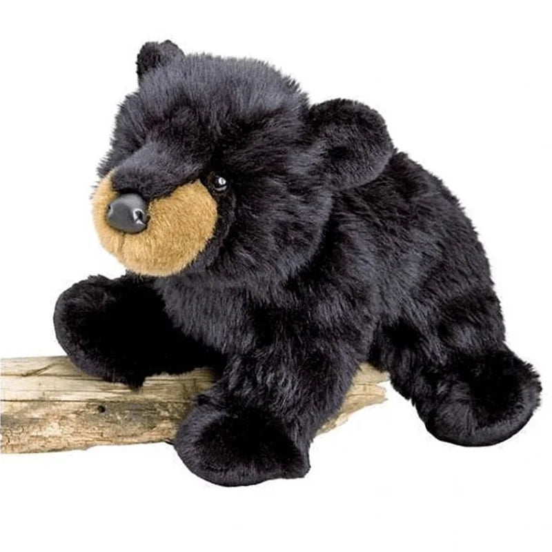 Cuddle Toys Boulder Black Bear with a white background
