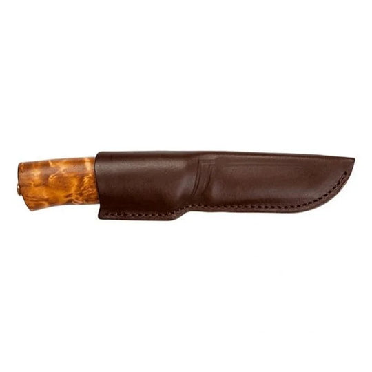 Helle Eggen 12 Knife with the sheath with a white background