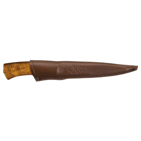 Helle Steinbit Knife with a white background