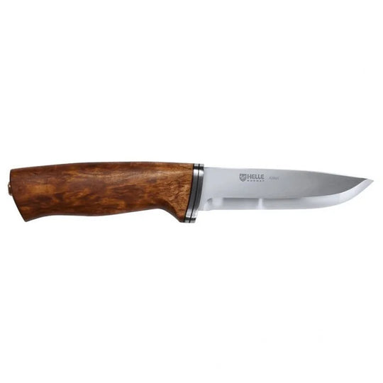 Helle Alden Knife with a white background