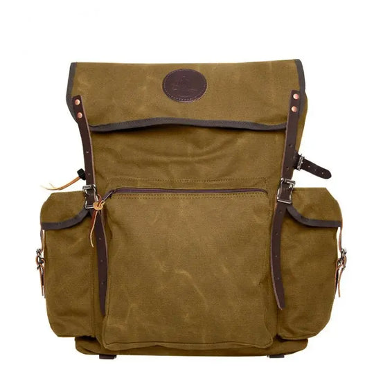 Pathfinder Pack In Waxed Khaki On A White Background