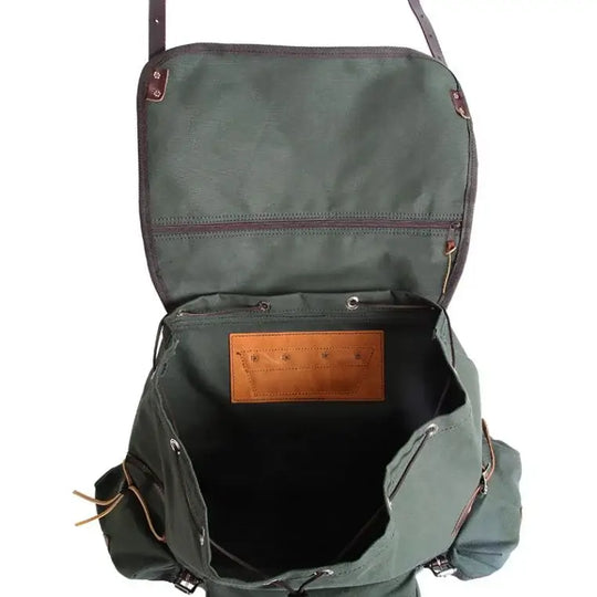 Pathfinder Pack In Olive Drab Green Open And Under Flap On A White Background