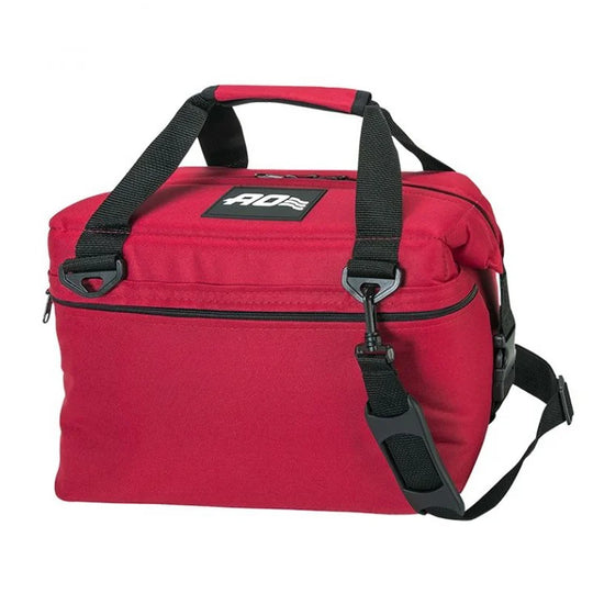 AO Canvas Cooler - 24 Pack in red with white background