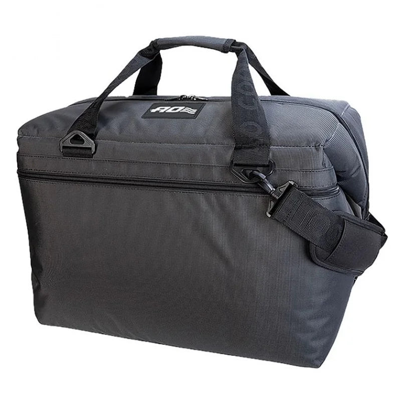 AO Ballistic Cooler - 48 Pack in black with a white background