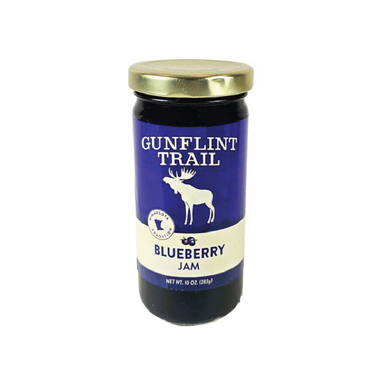 Blueberry Jam on white background