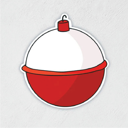 Sticker of a round fishing bobber