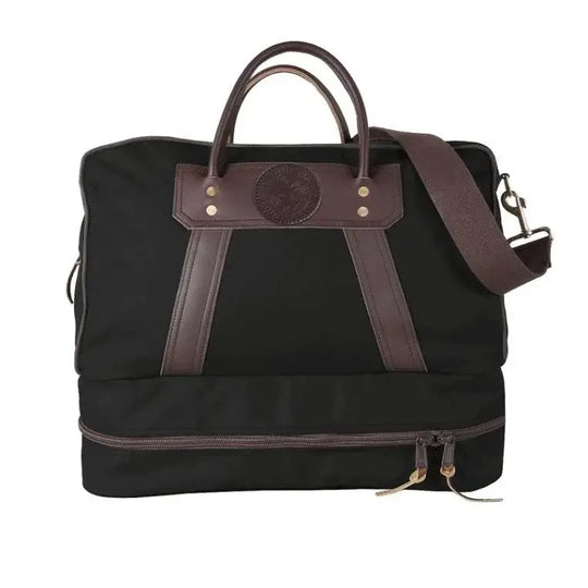 The Boot Duffel In Black On A White Background