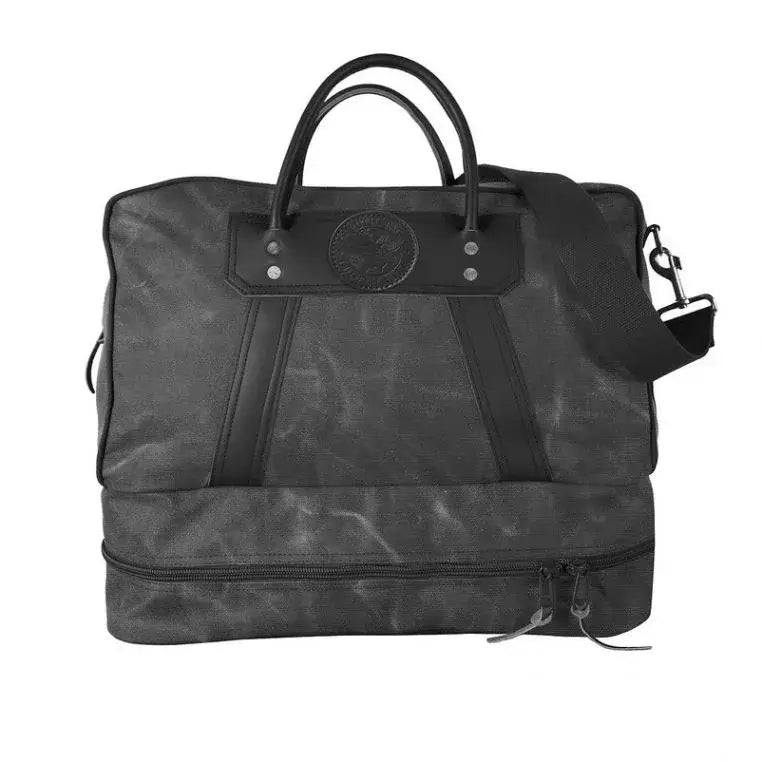 The Boot Duffel In Waxed Grey On A White Background