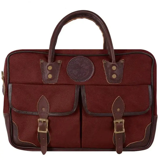 Freelance Briefcase In Burgundy On A White Background