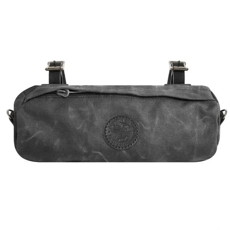 Candy Bar Bike Bag In Waxed Grey On A White Background