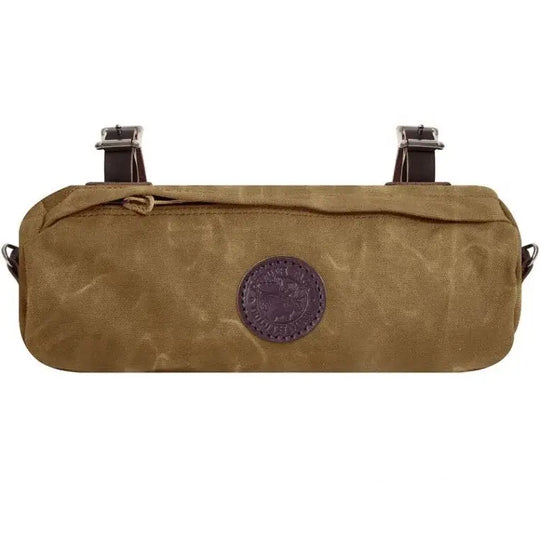 Candy Bar Bike Bag In Waxed Khaki On A White Background