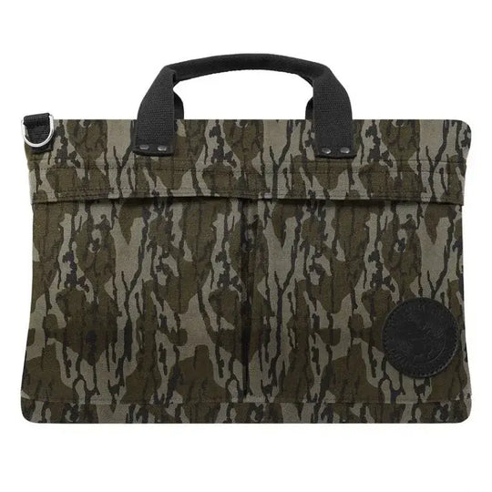 The City Briefcase In Mossy Oak Bottomland Camo On A White Background