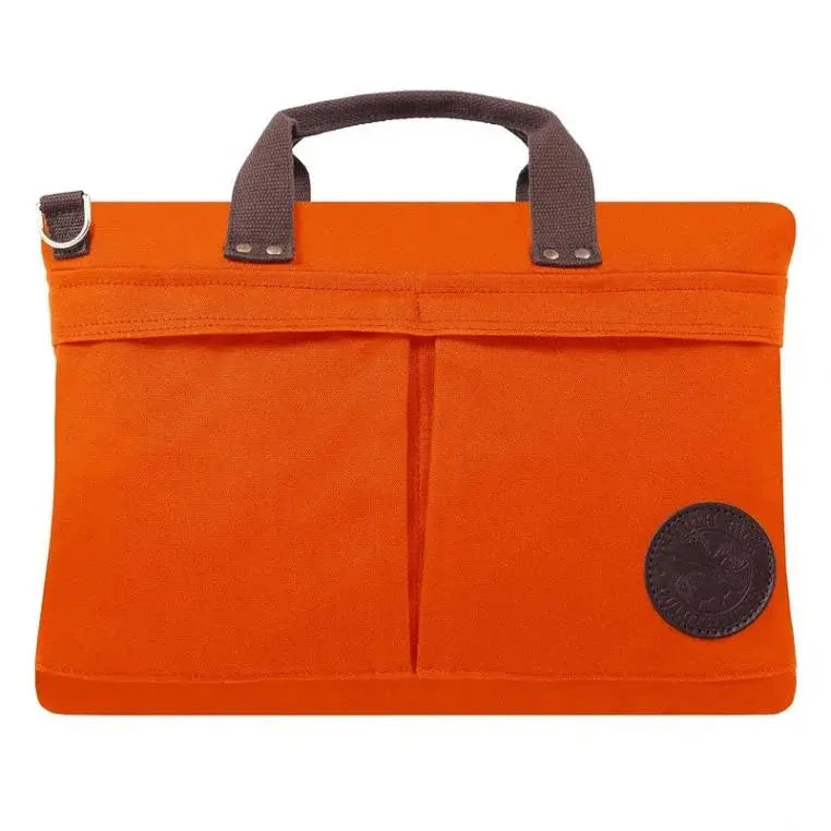 The City Briefcase In Orange On A White Background