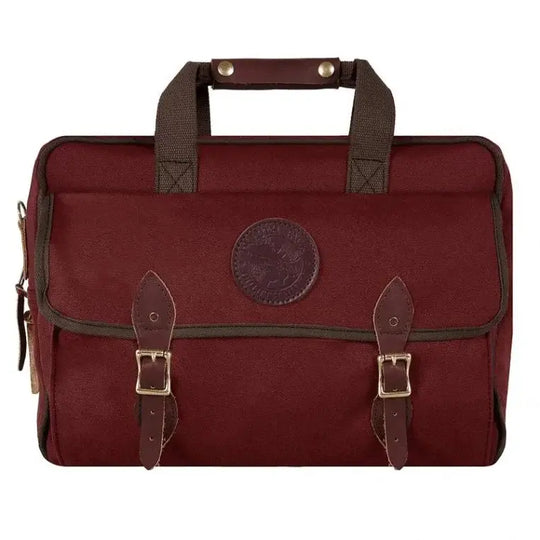 Classic Carry-On Bag In Burgundy Red As Seen On A White Background