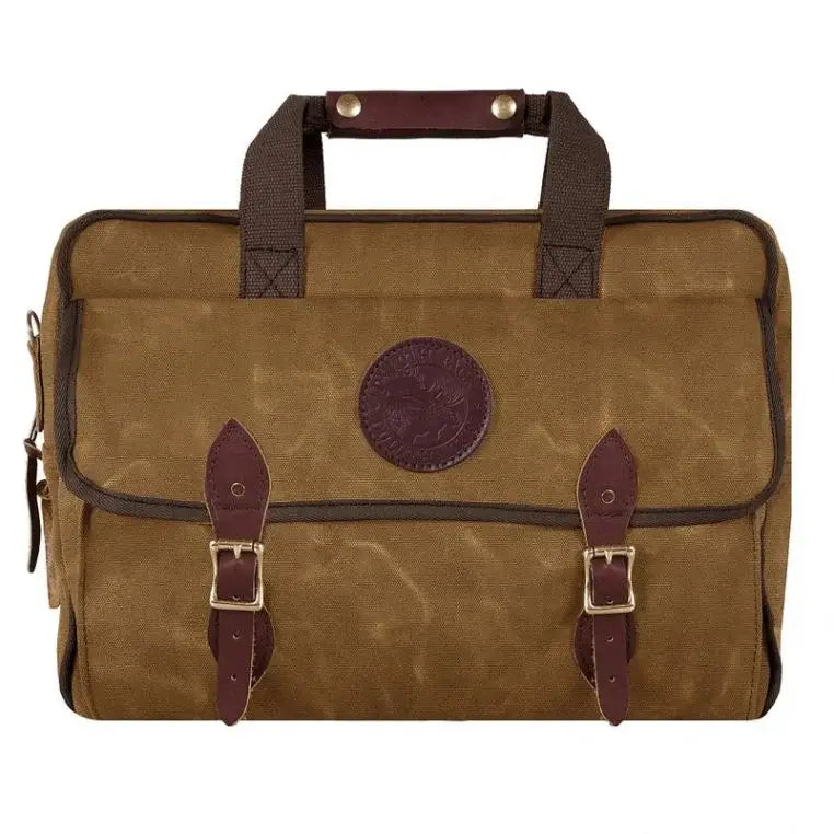 Classic Carry-On Bag In Waxed Khaki As Seen On A White Background