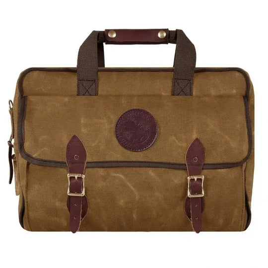 Classic Carry-On Bag In Waxed Khaki As Seen On A White Background