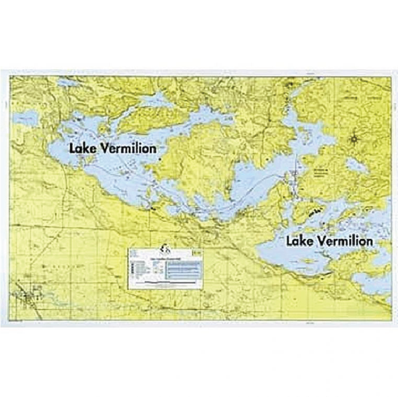 Lake Vermilion map on white background
