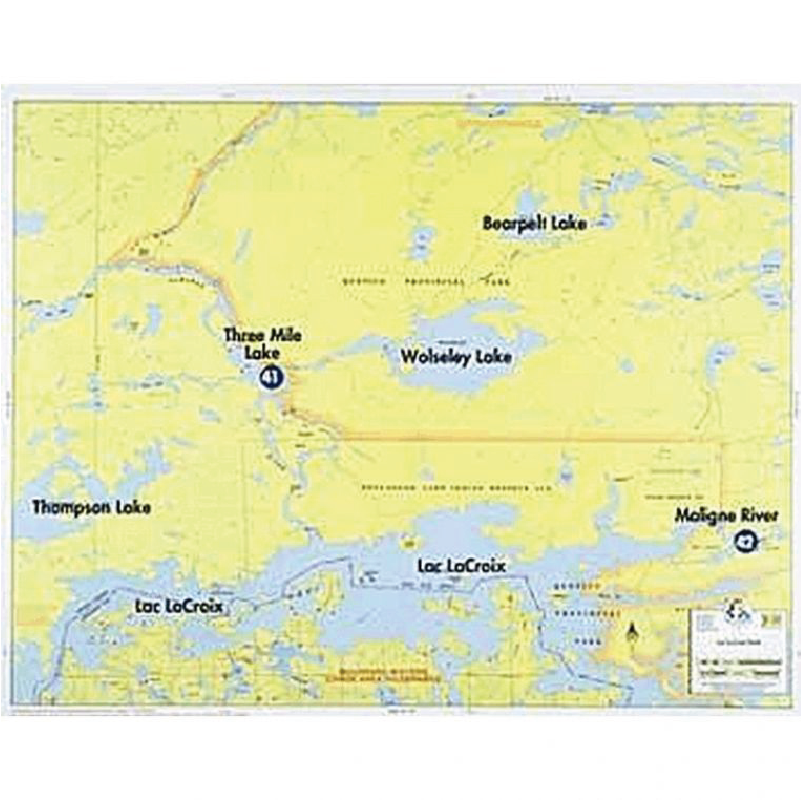 Lac La Croix North map on a white background