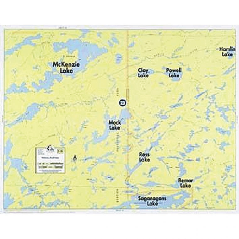 McKenzie Lake, Powell Lake map on white background