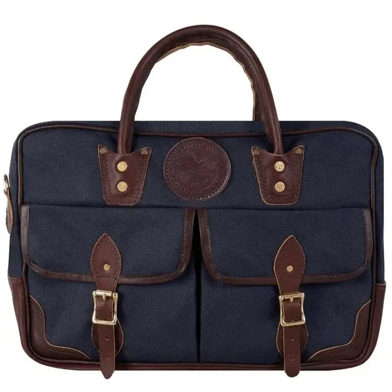 Freelance Briefcase In Navy Blue On A White Background