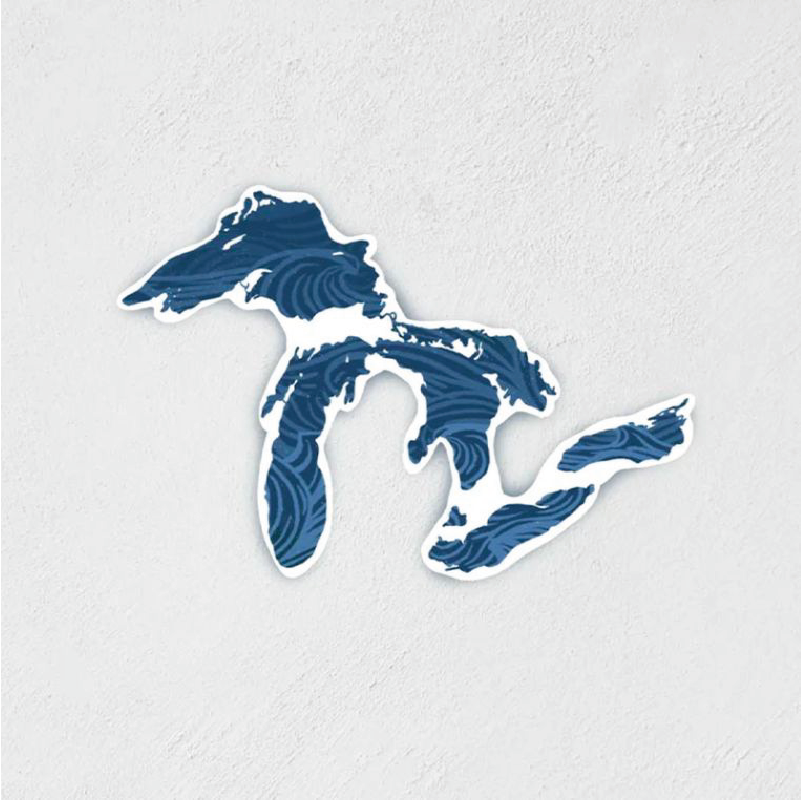 Sticker of all the Great Lakes