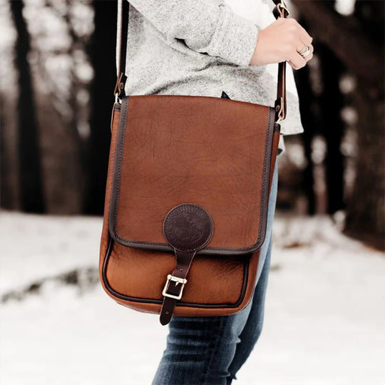 Bison Leather Haversack on Model
