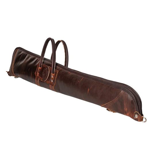 Heritage Leather Shotgun Case front with white background