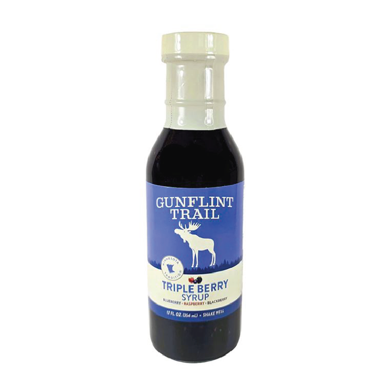 Triple Berry Syrup on white background