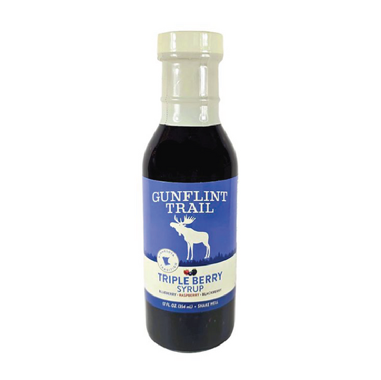 Triple Berry Syrup on white background