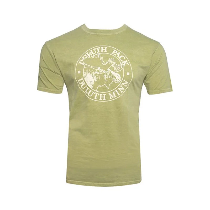 Duluth Pack Logo T-shirt in spinach with a white background