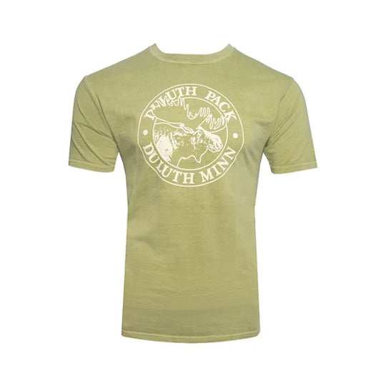 Duluth Pack Logo T-shirt in spinach with a white background