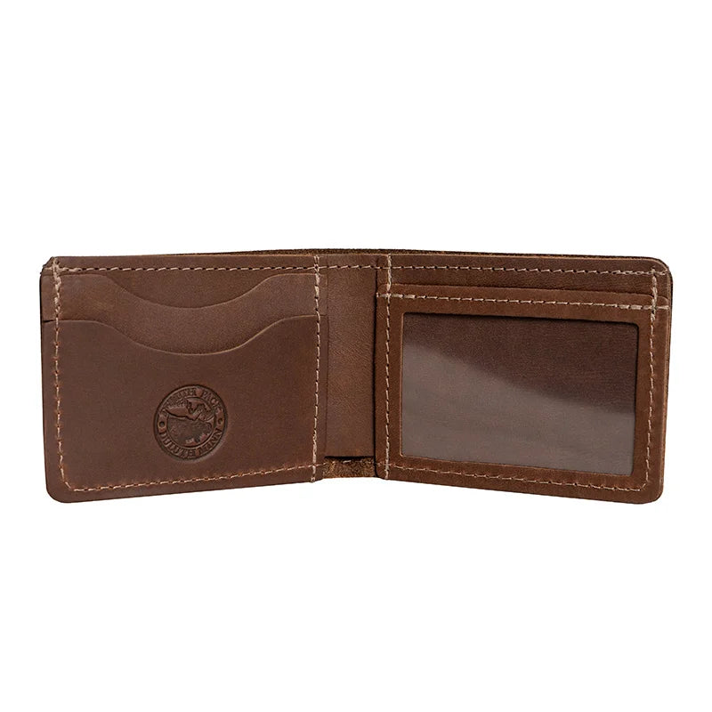 North Star Leather Bifold Leather Wallet Open