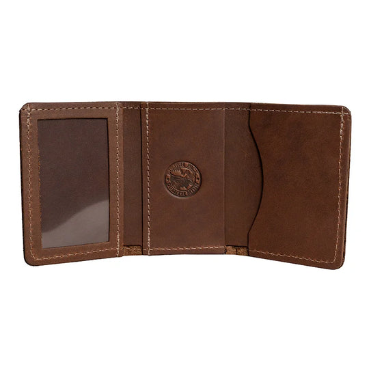 North Star Leather Trifold Leather Wallet Open