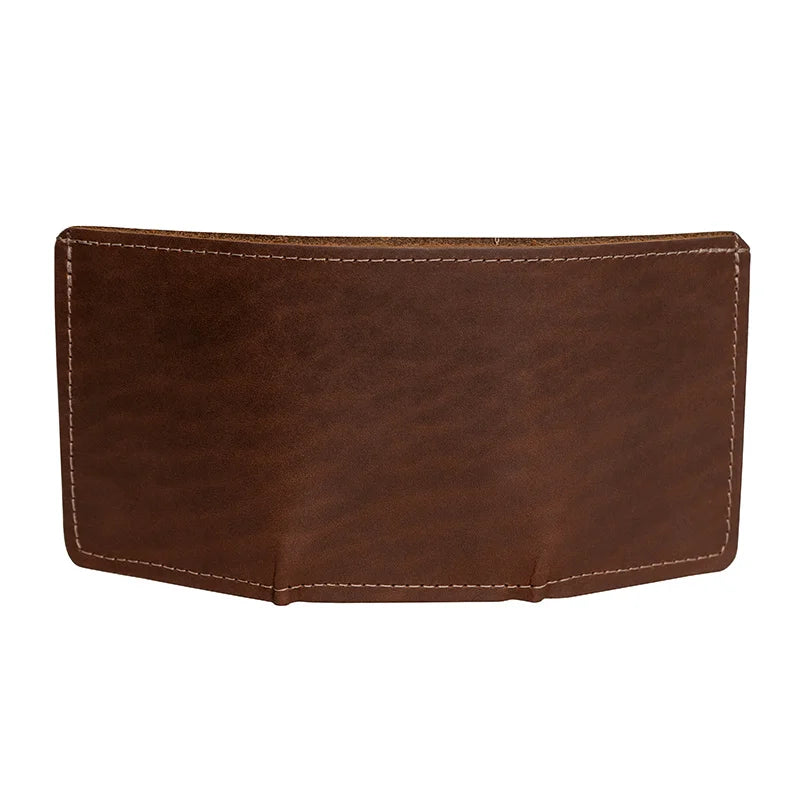 North Star Leather Trifold Leather Wallet Open Back