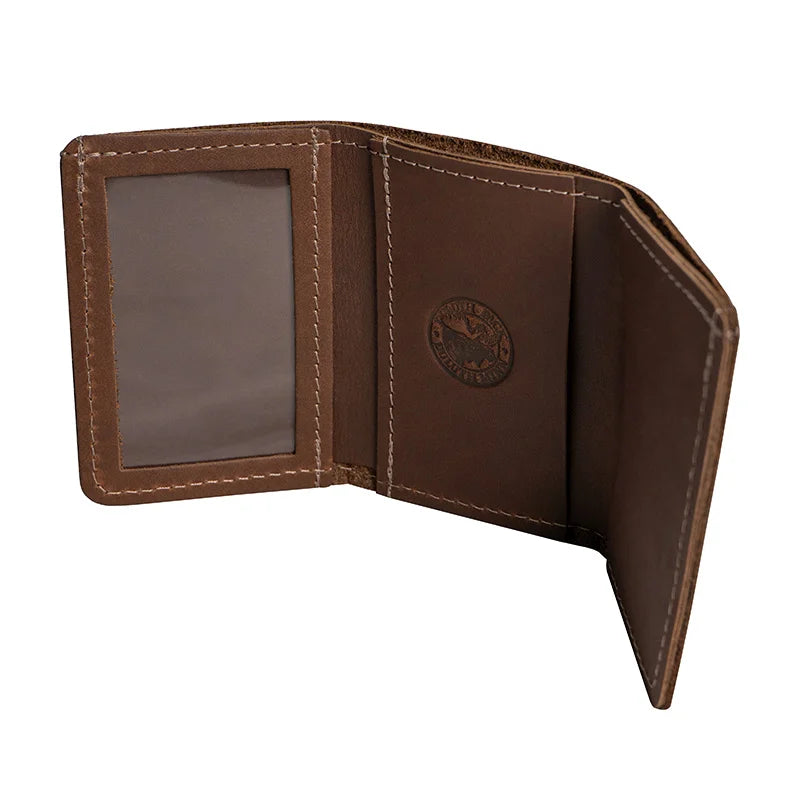 North Star Leather Trifold Leather Wallet Open Side 2
