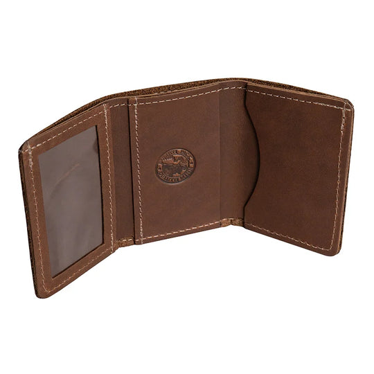 North Star Leather Trifold Leather Wallet Open Side