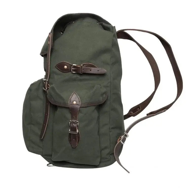 Pathfinder Pack In Olive Drab Green As Seen From The Side On A White Background