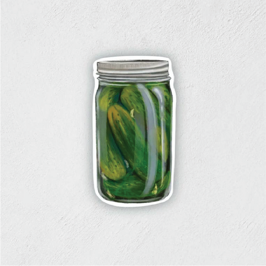Sticker of a pickle jar