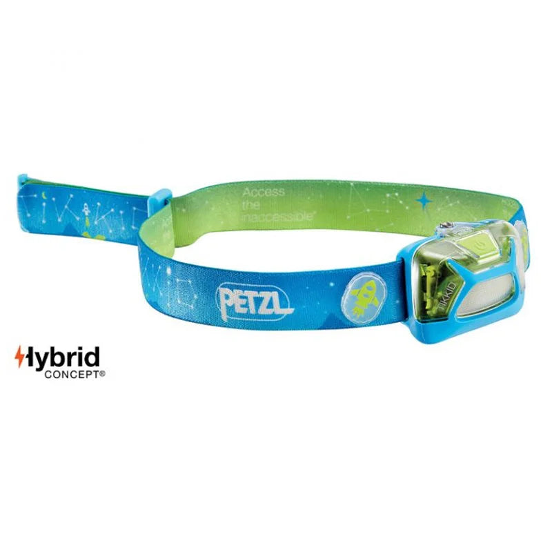 Petzl TIKKID Kids Headlamp 20 Lumens in blue with a white background