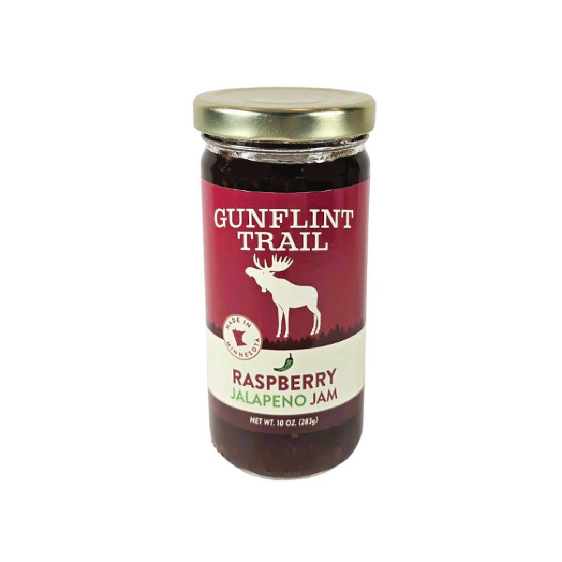 Raspberry Jalapeno Jam on white background