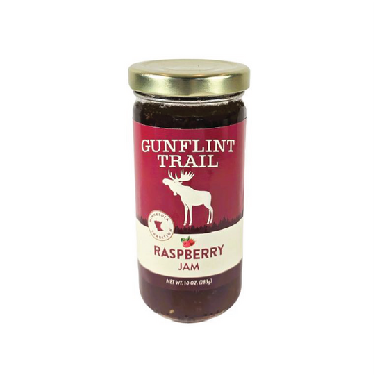 Raspberry Jam on white background