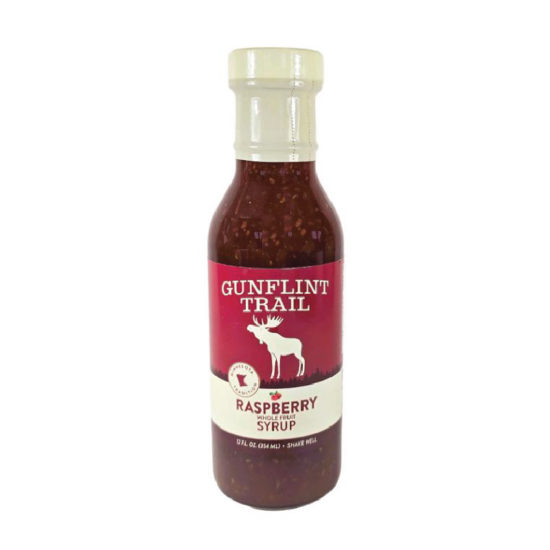 Raspberry Syrup on white background