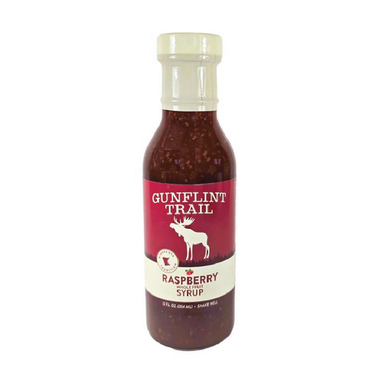 Raspberry Syrup on white background