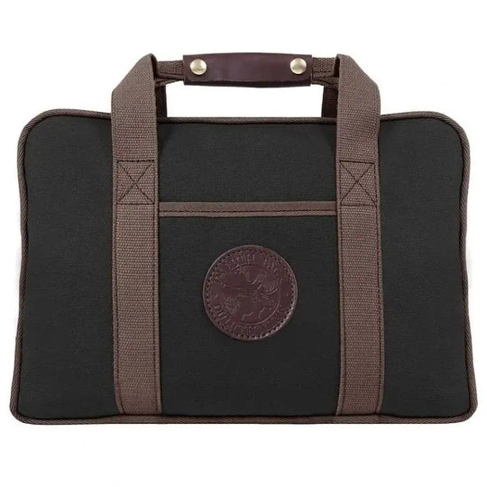 Safari Briefcase In Black On A White Background