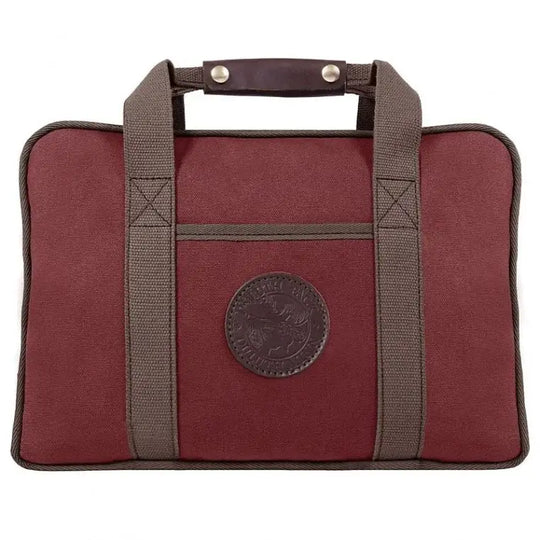 Safari Briefcase In Burgundy Red On A White Background