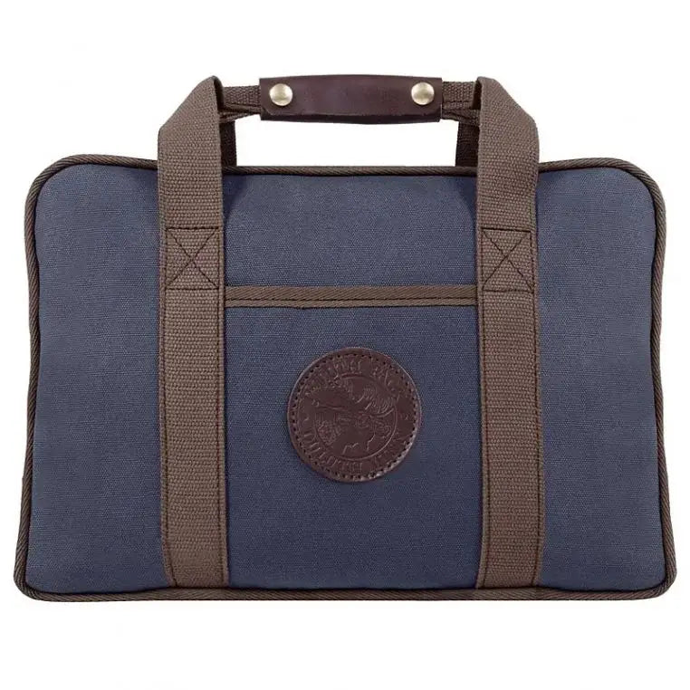 Safari Briefcase In Navy Blue On A White Background