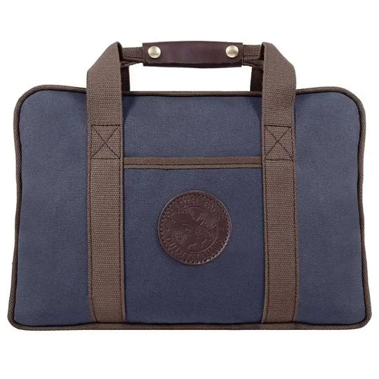 Safari Briefcase In Navy Blue On A White Background